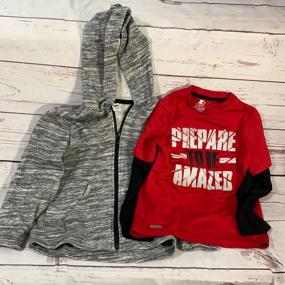 Long Sleeve Shirt & Old Navy Hoodie